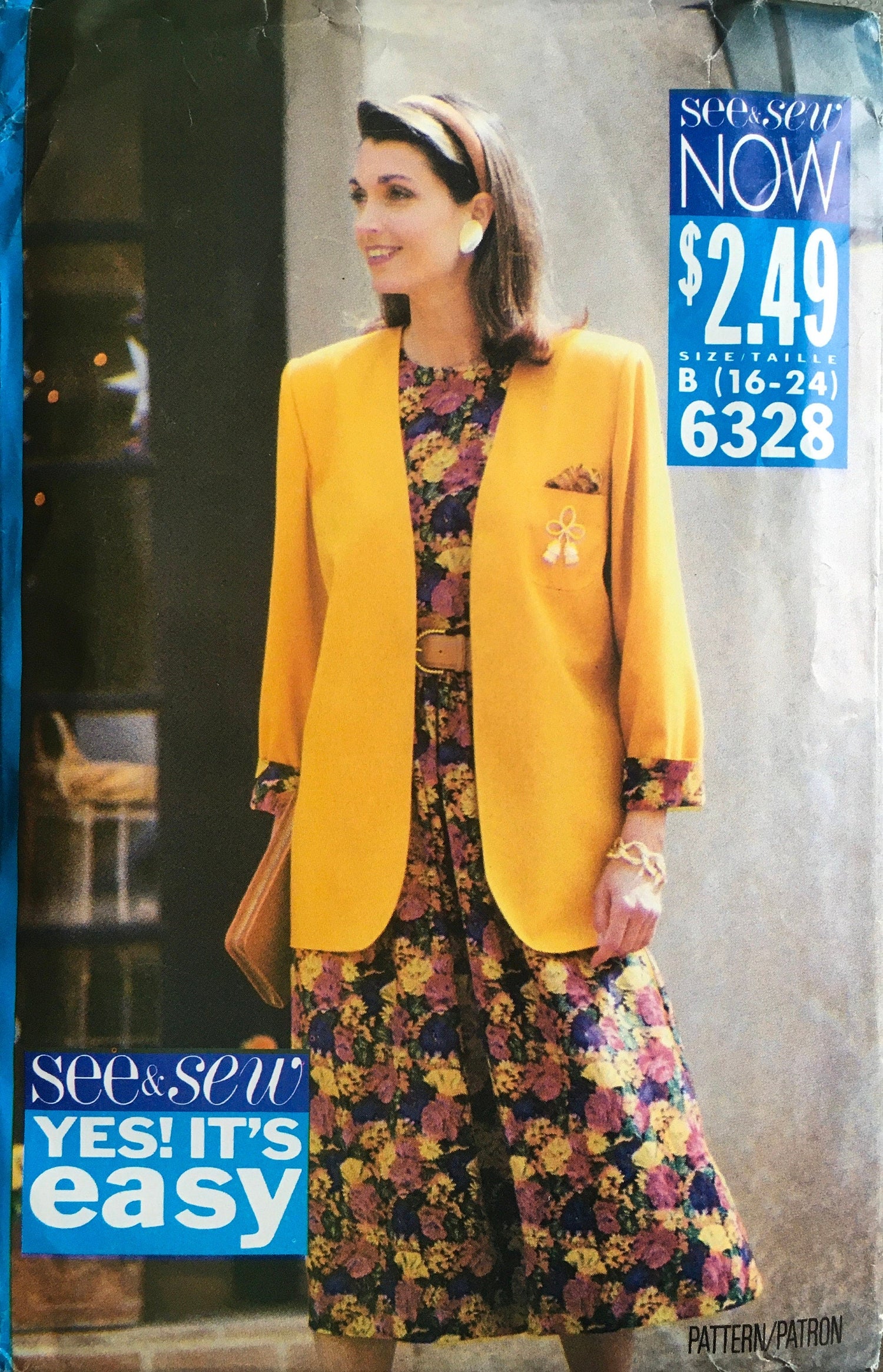 See &amp; Sew 6328 Sewing Pattern (Vintage) UNCUT/CUT