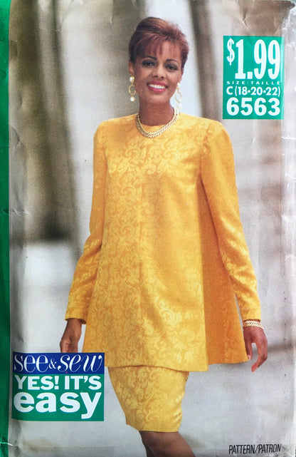 See &amp; Sew 6563 Sewing Pattern (Vintage) UNCUT