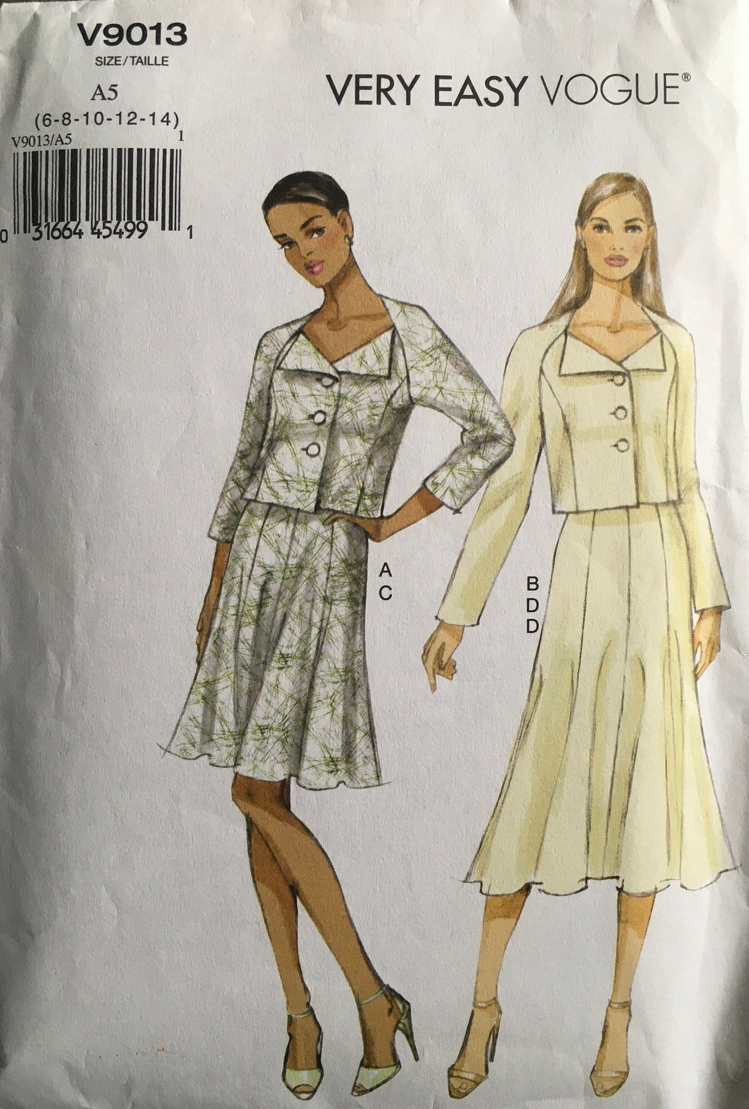 Vogue 9013 Sewing Pattern (Vintage) CUT