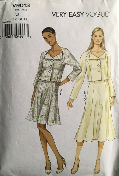 Vogue 9013 Sewing Pattern (Vintage) CUT