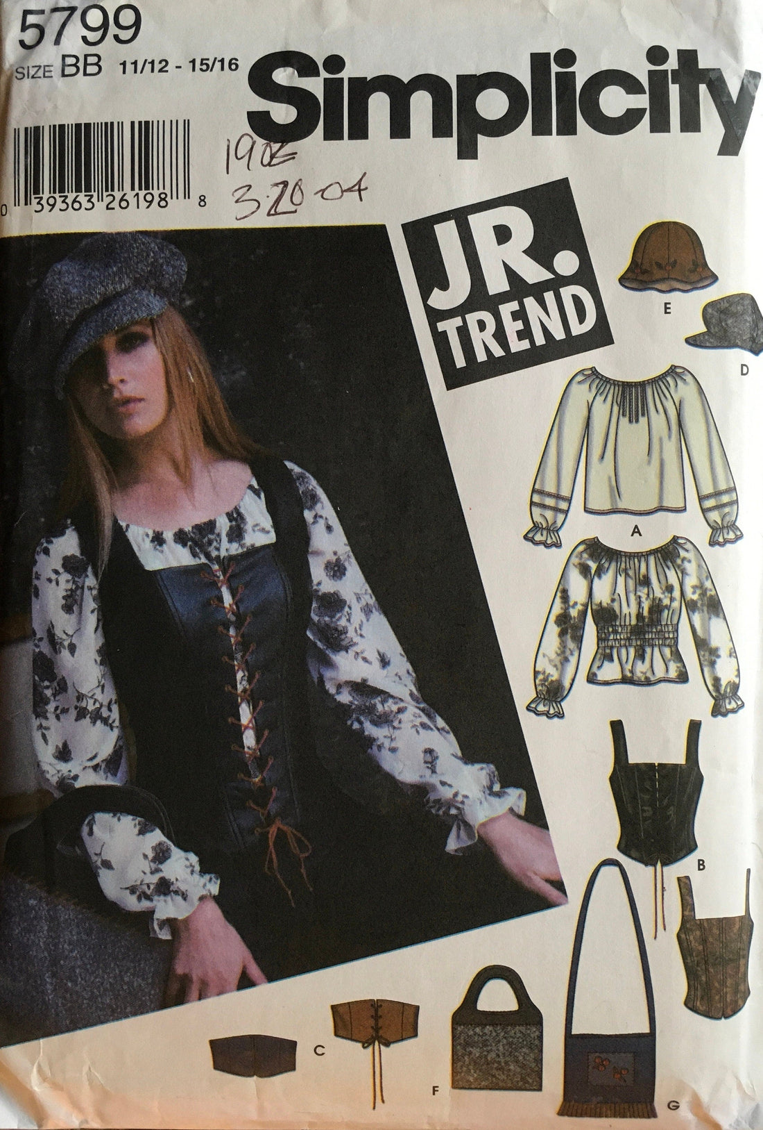 Simplicity 5799 Sewing Pattern (Vintage) CUT