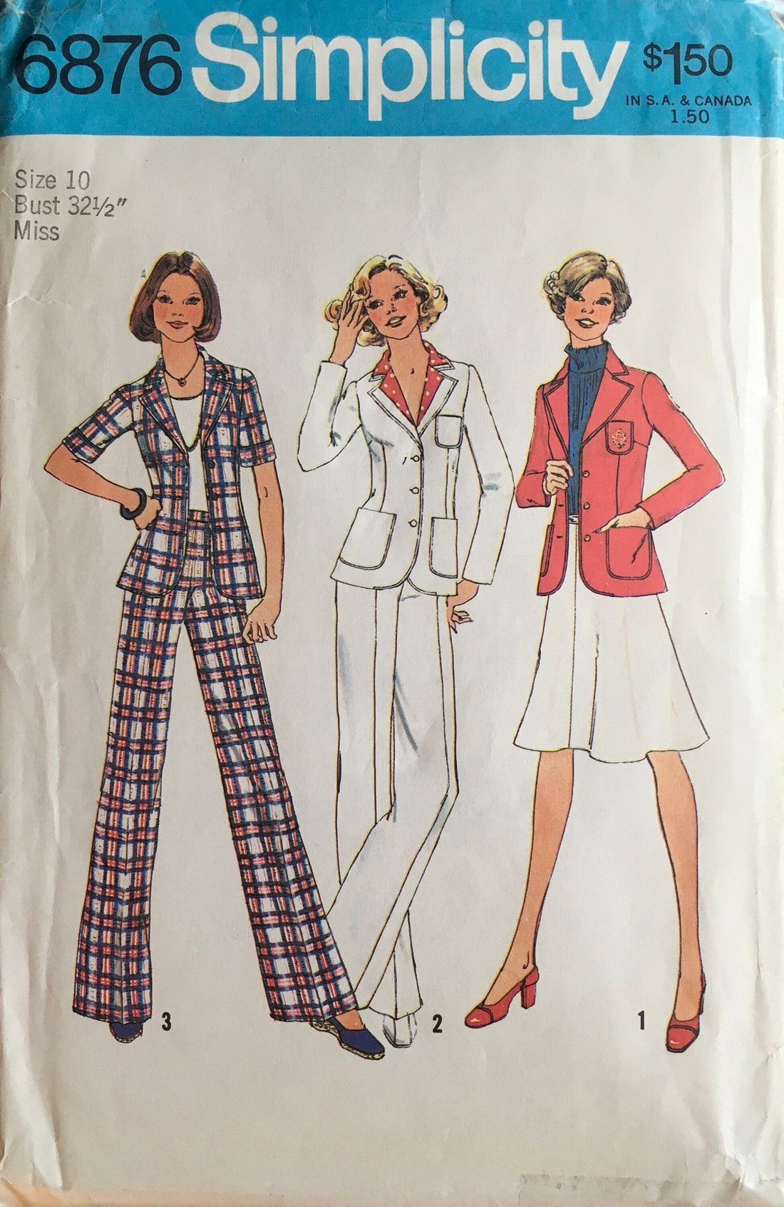 Simplicity 6876 Sewing Pattern (Vintage) CUT
