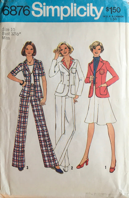 Simplicity 6876 Sewing Pattern (Vintage) CUT