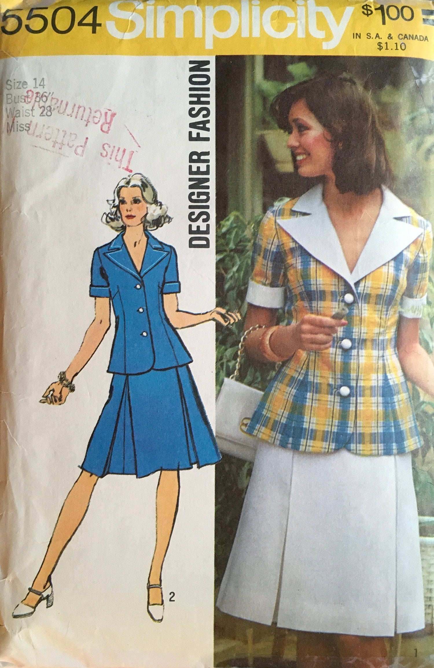 Simplicity 5504 Sewing Pattern (Vintage) CUT