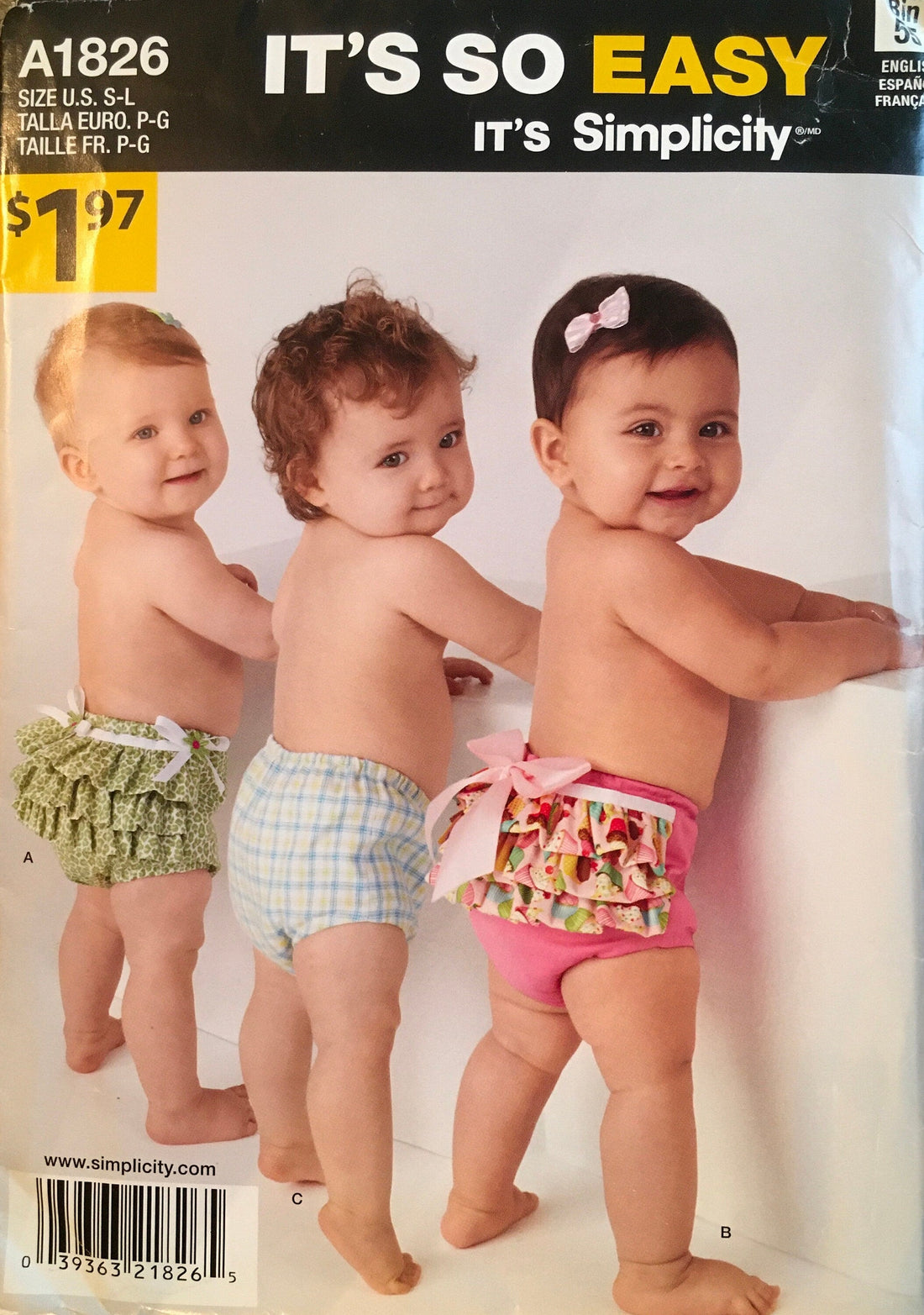 Simplicity 1826 Sewing Pattern (Vintage) UNCUT