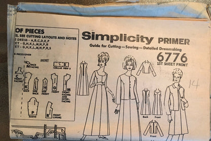 Simplicity 6776 Sewing Pattern (Vintage) UNCUT