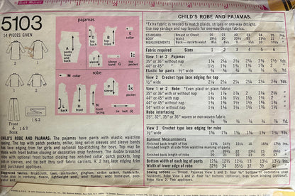 Simplicity 5103 Sewing Pattern (Vintage) CUT