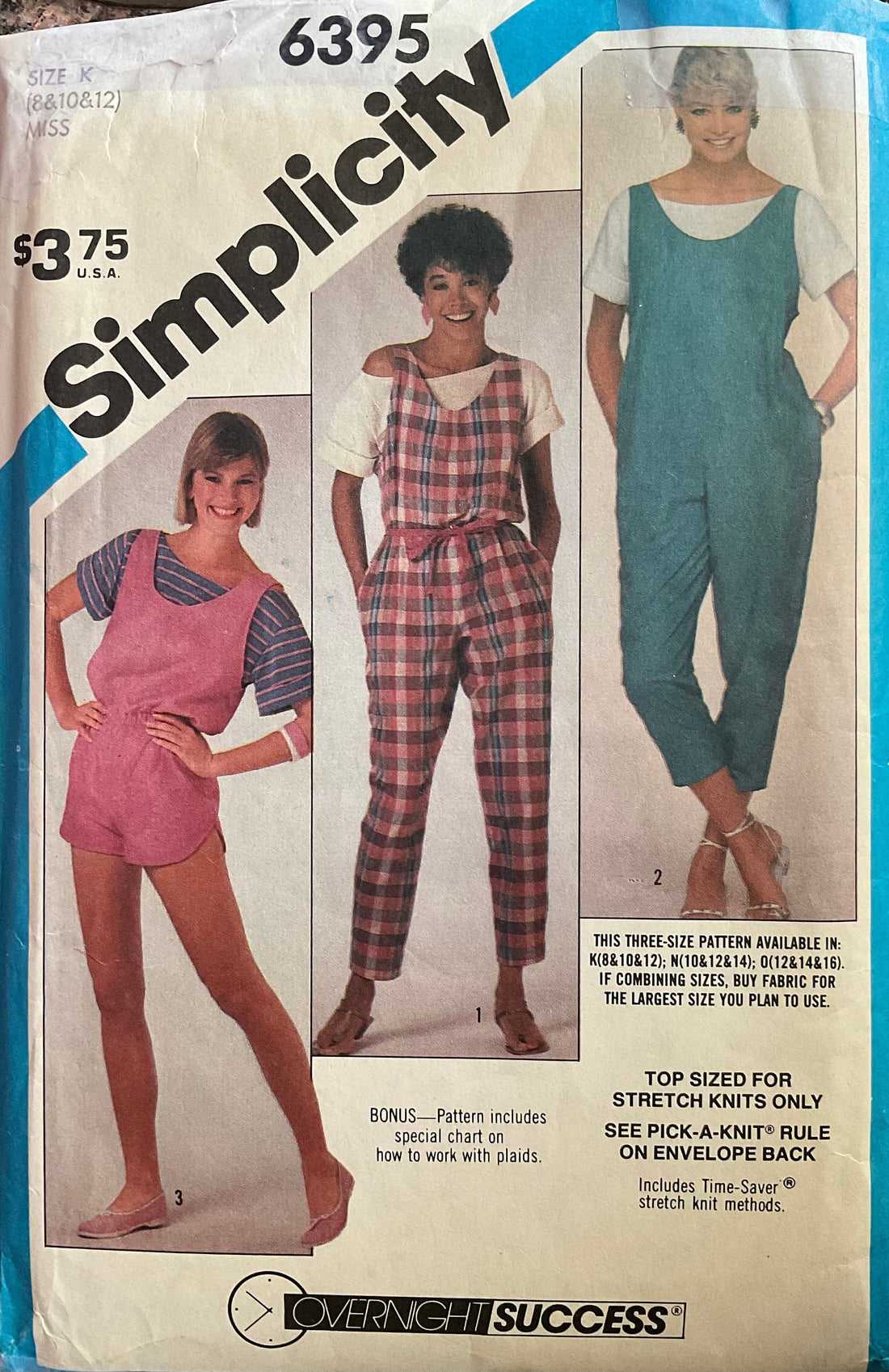 Simplicity 6395 Sewing Pattern (Vintage) CUT