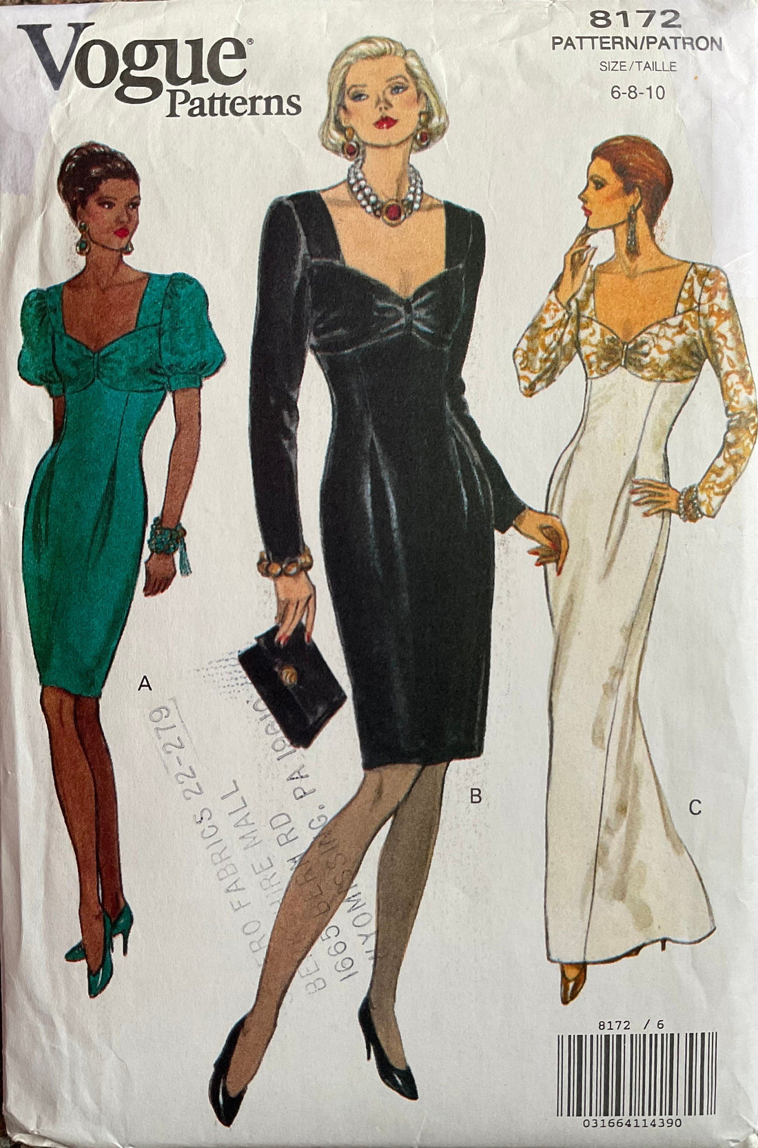 Vogue 8172 Sewing Pattern (Vintage) UNCUT