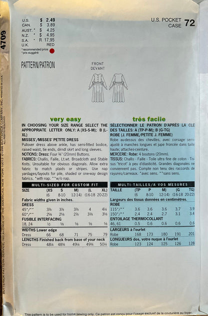 See &amp; Sew 4709 Sewing Pattern (Vintage) CUT