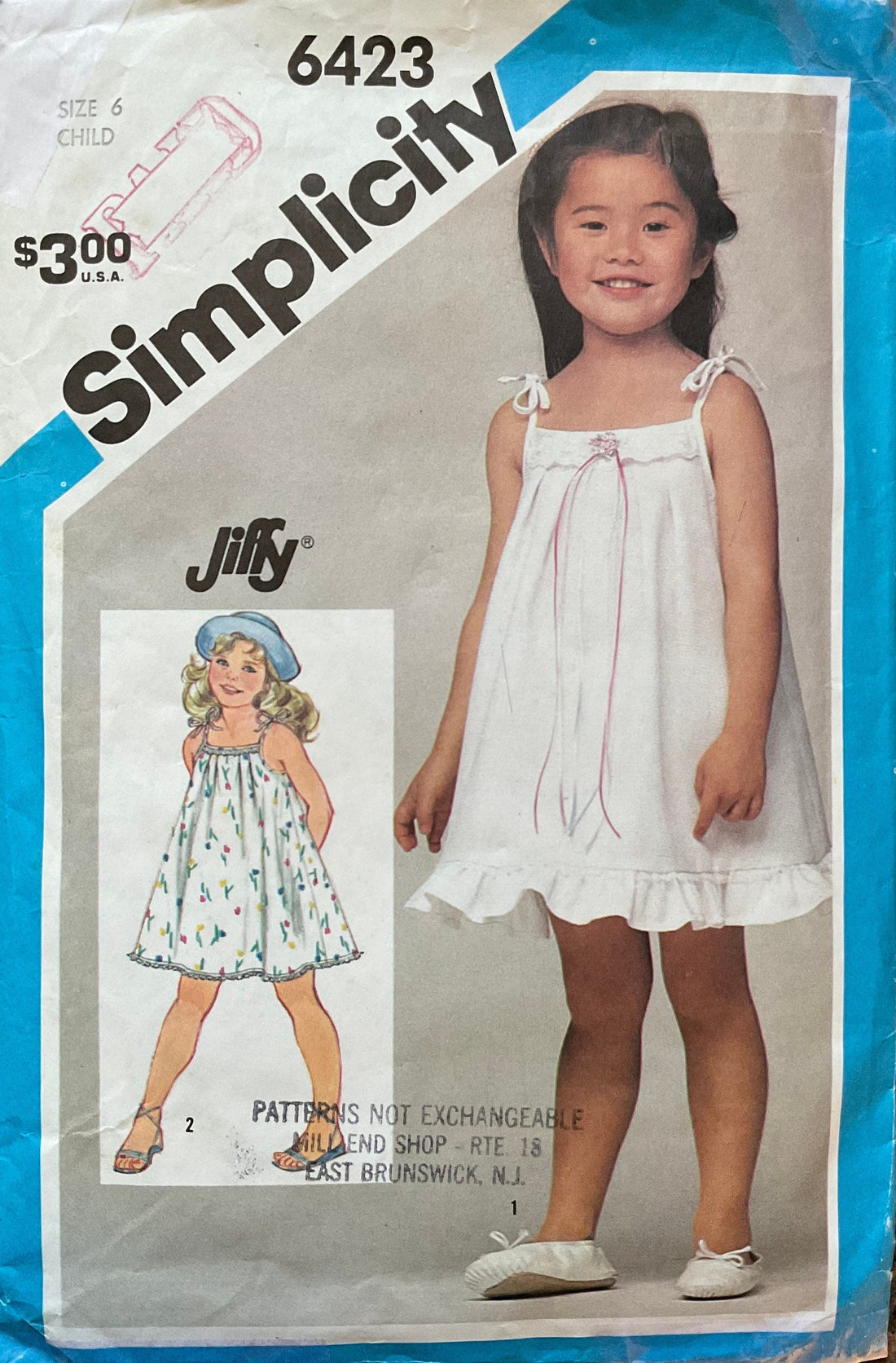 Simplicity 6423 Sewing Pattern (Vintage) CUT