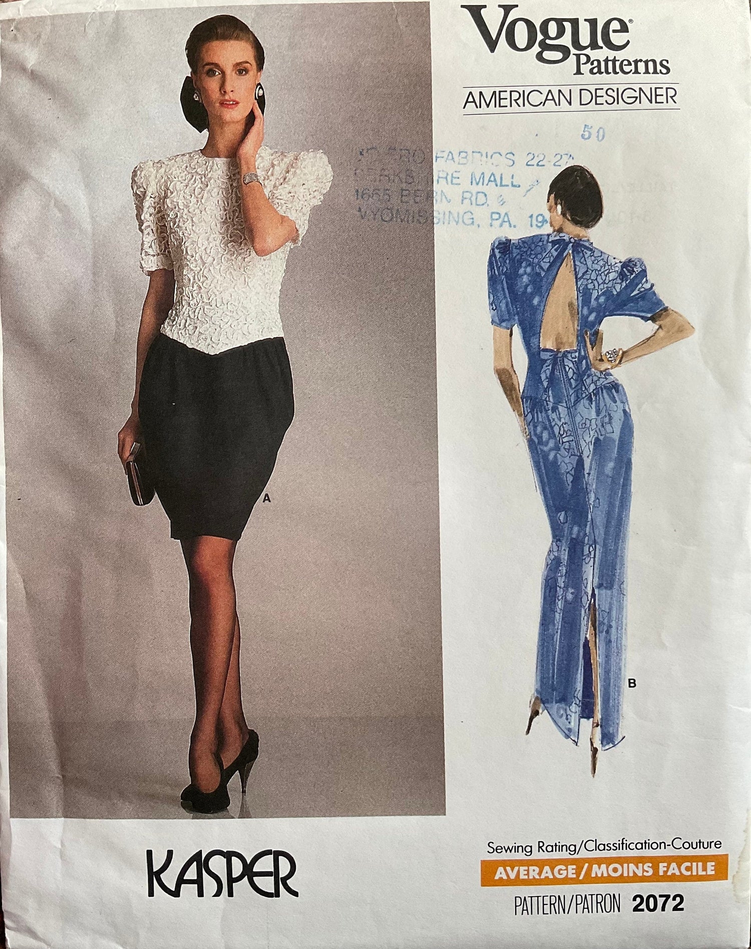 Vogue 2072 Sewing Pattern (Vintage) UNCUT