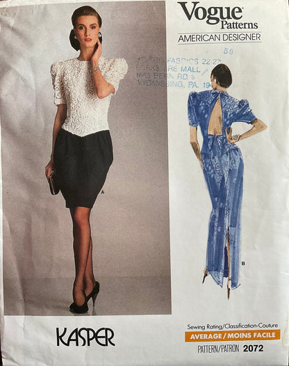 Vogue 2072 Sewing Pattern (Vintage) UNCUT