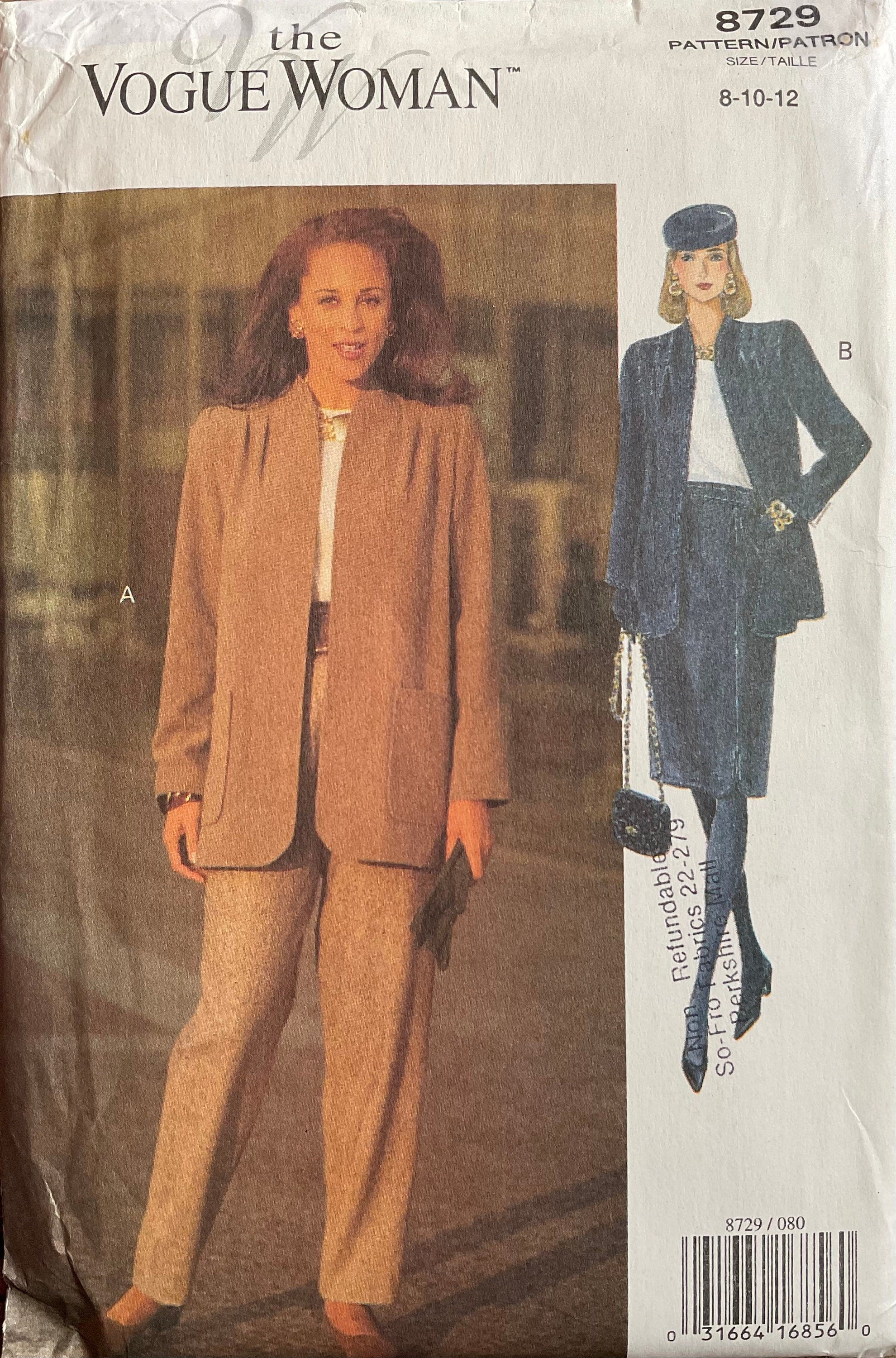 Vogue 8729 Sewing Pattern (Vintage) UNCUT