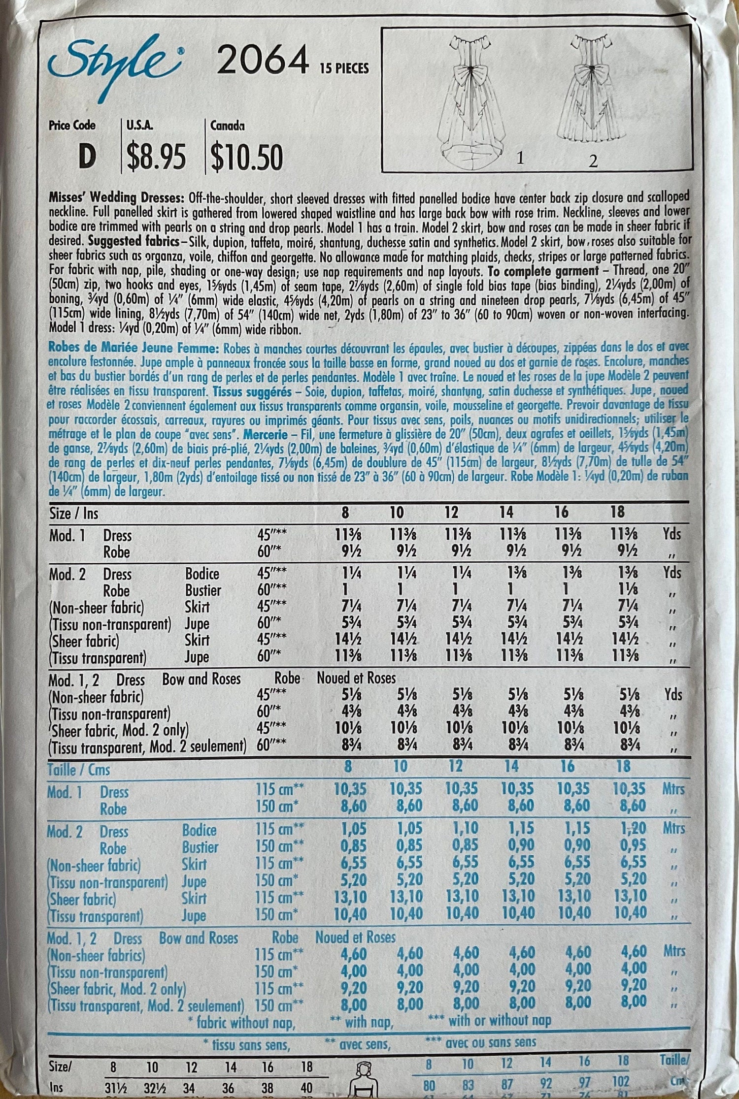 Style 2064 Sewing Pattern (Vintage) UNCUT