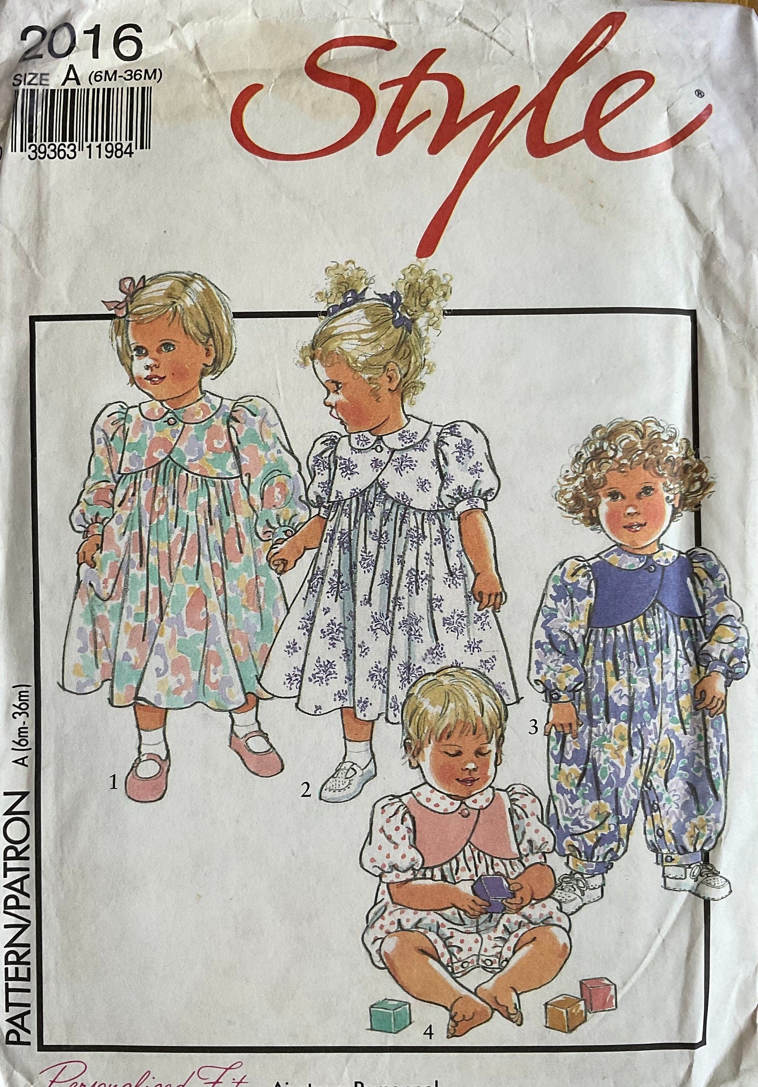 Style 2016 Sewing Pattern (Vintage) UNCUT