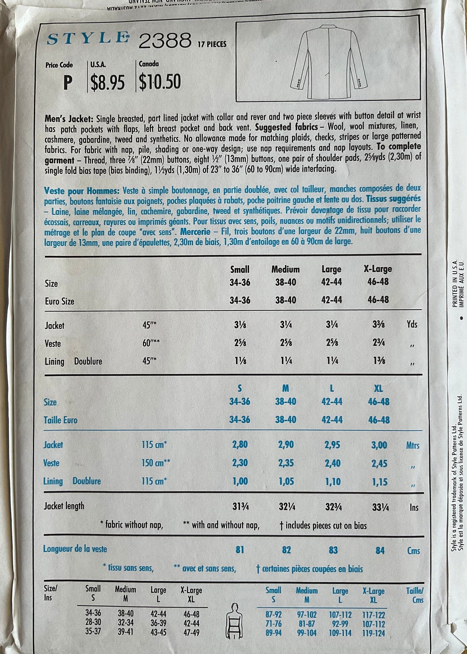 Style 2388 Sewing Pattern (Vintage) UNCUT