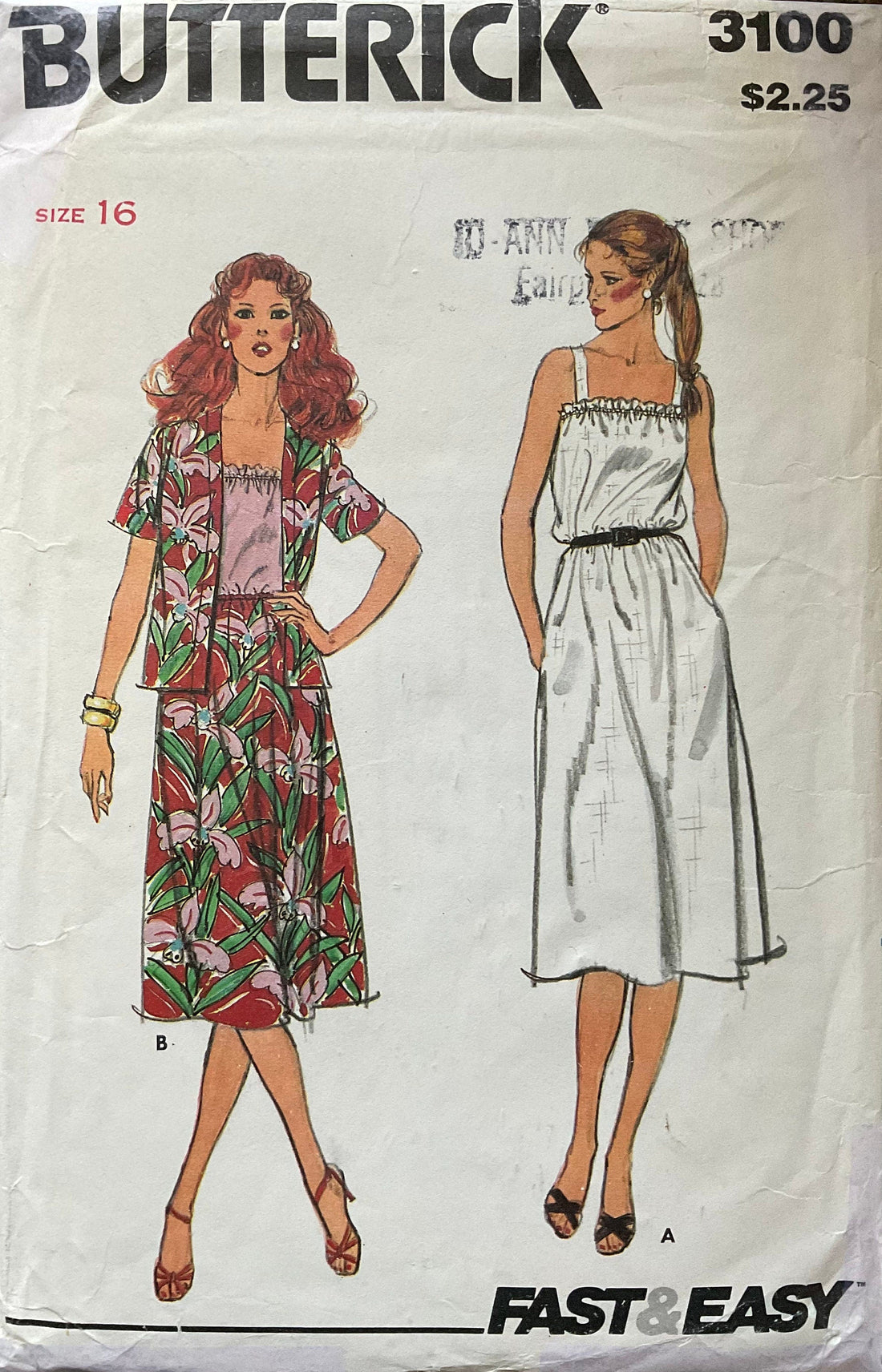 Butterick 3100 Sewing Pattern (Vintage) UNCUT