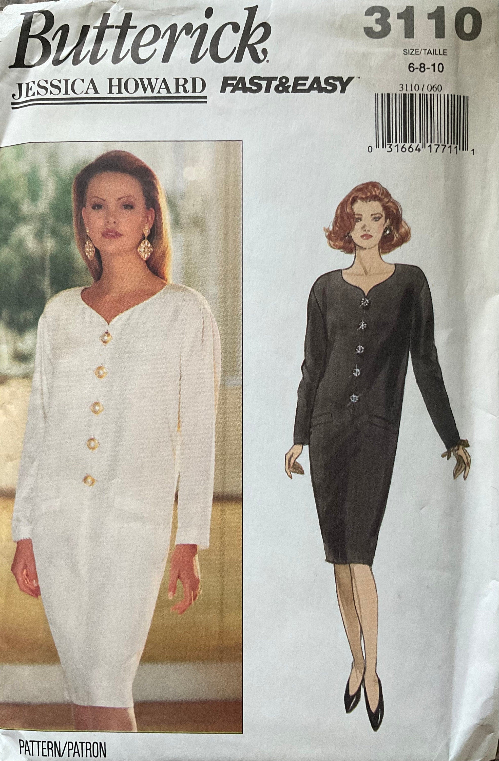 Butterick 3110 Sewing Pattern (Vintage) UNCUT
