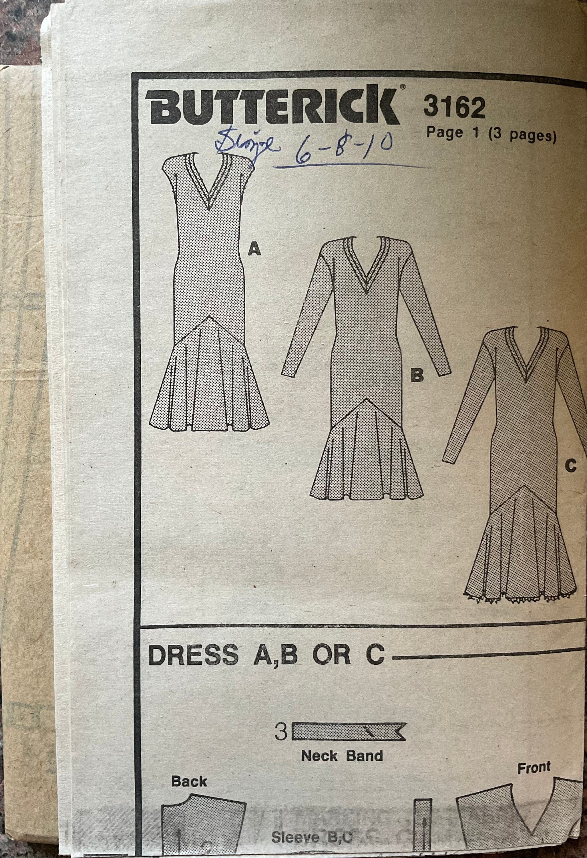 Butterick 3162 Sewing Pattern (Vintage) UNCUT