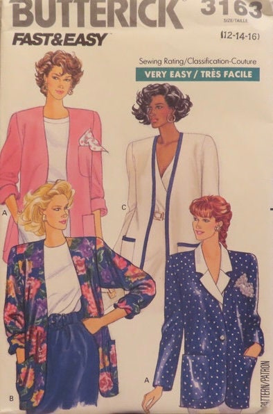 Butterick 3163 Sewing Pattern (Vintage) UNCUT