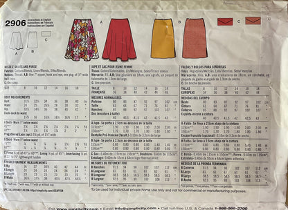 Simplicity 2906 Sewing Pattern CUT
