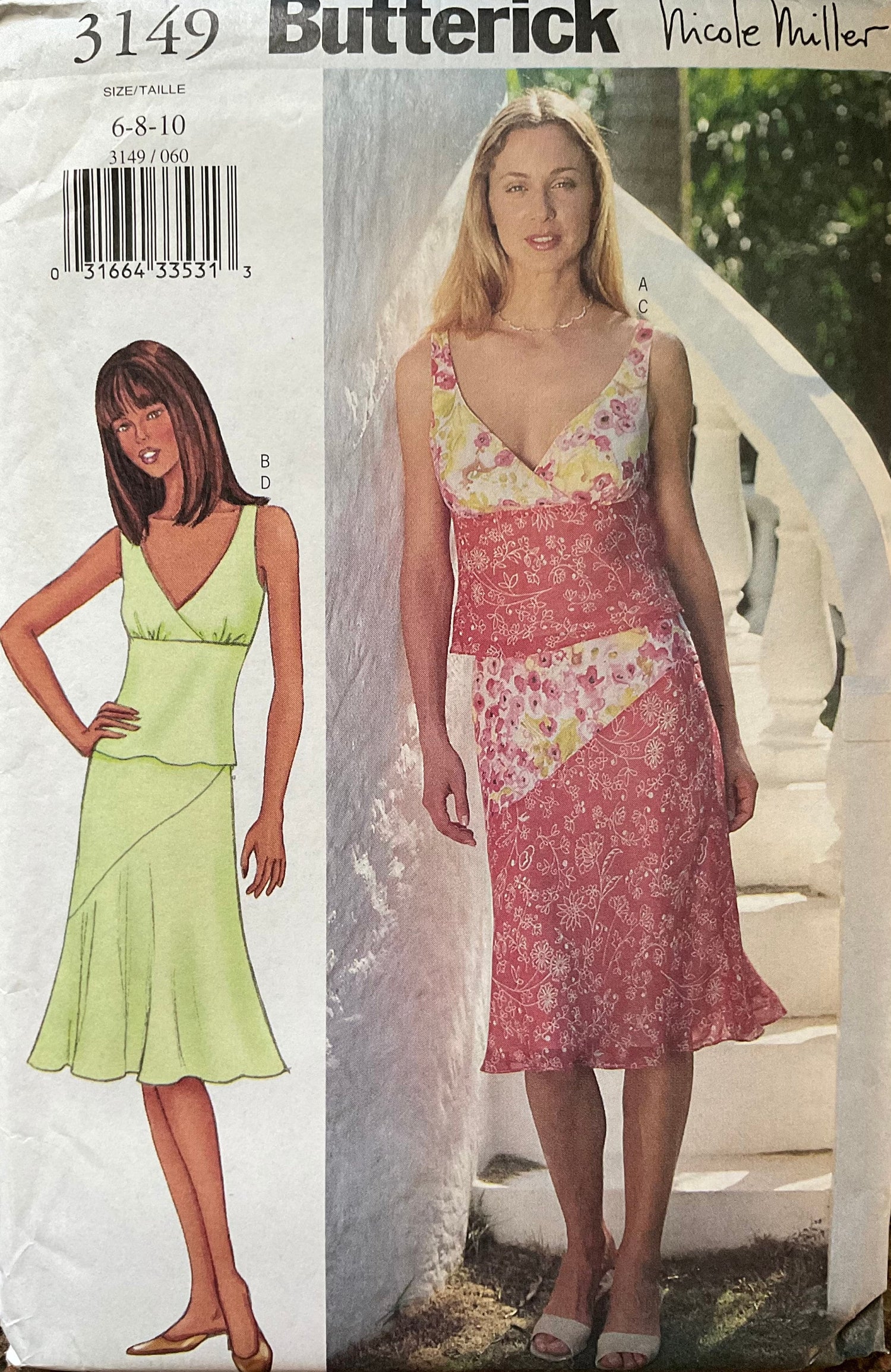 Butterick 3149 Sewing Pattern (Vintage) UNCUT