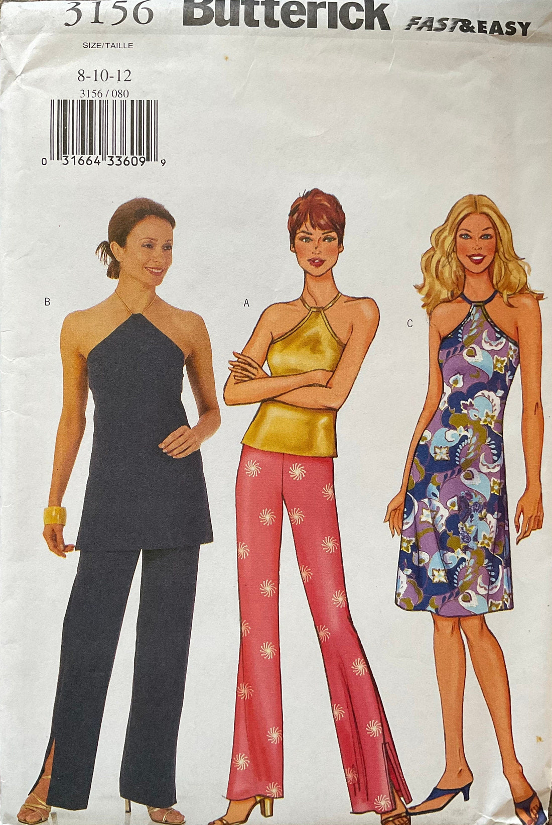 Butterick 3156 Sewing Pattern (Vintage) UNCUT