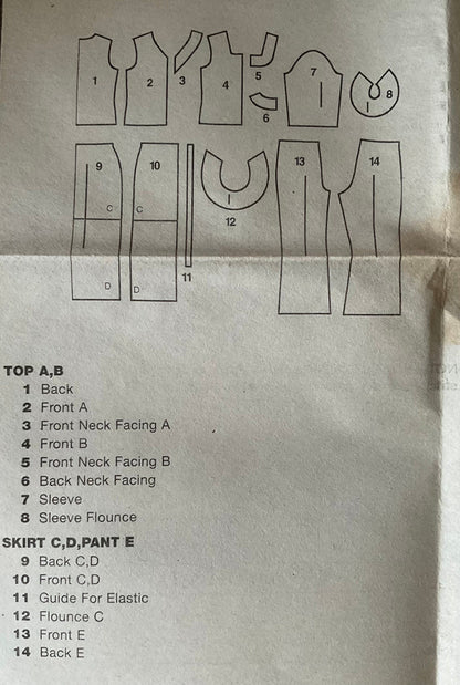Butterick 3218 Sewing Pattern (Vintage) CUT