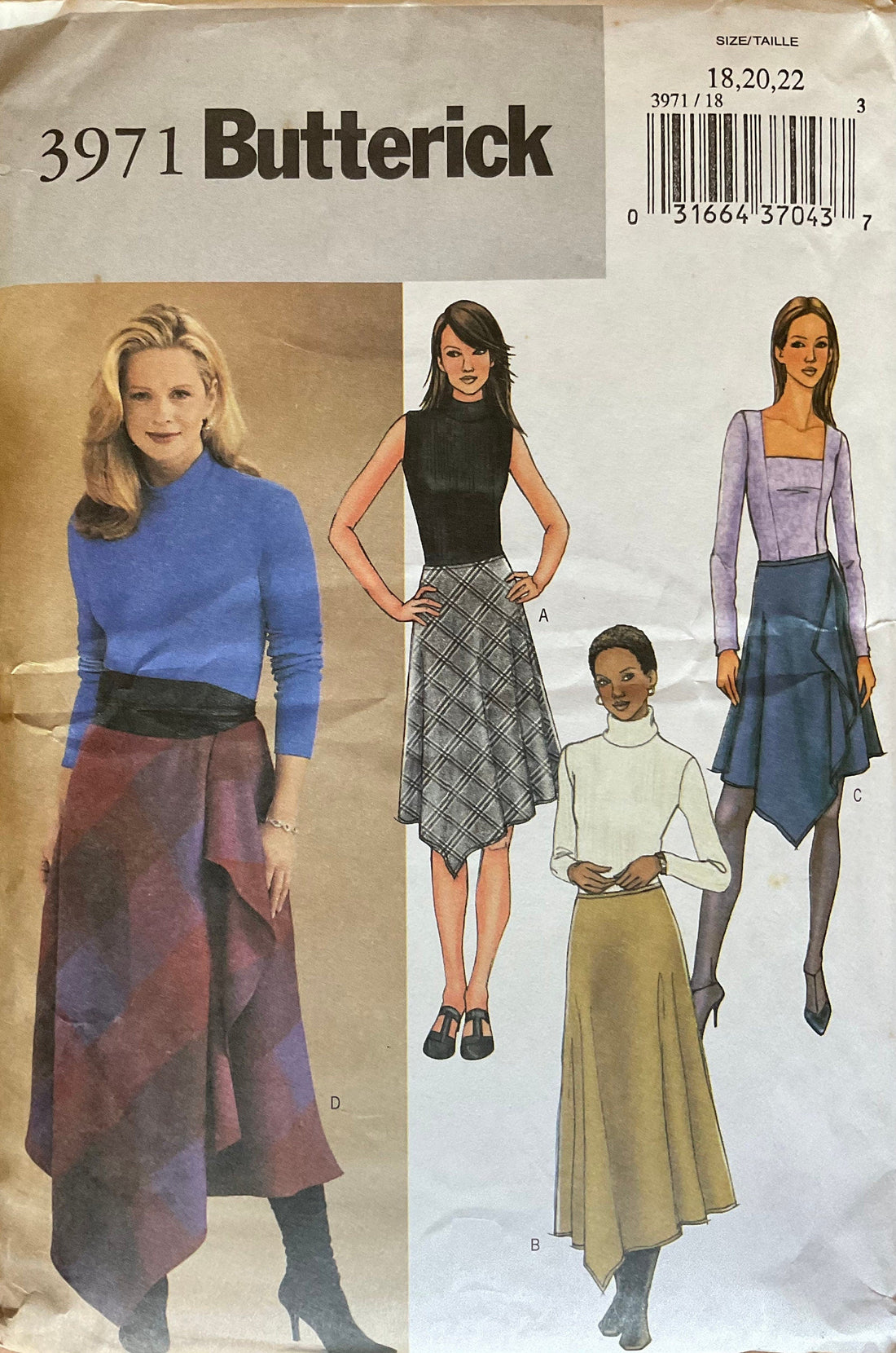 Butterick 3971 Sewing Pattern (Vintage) UNCUT