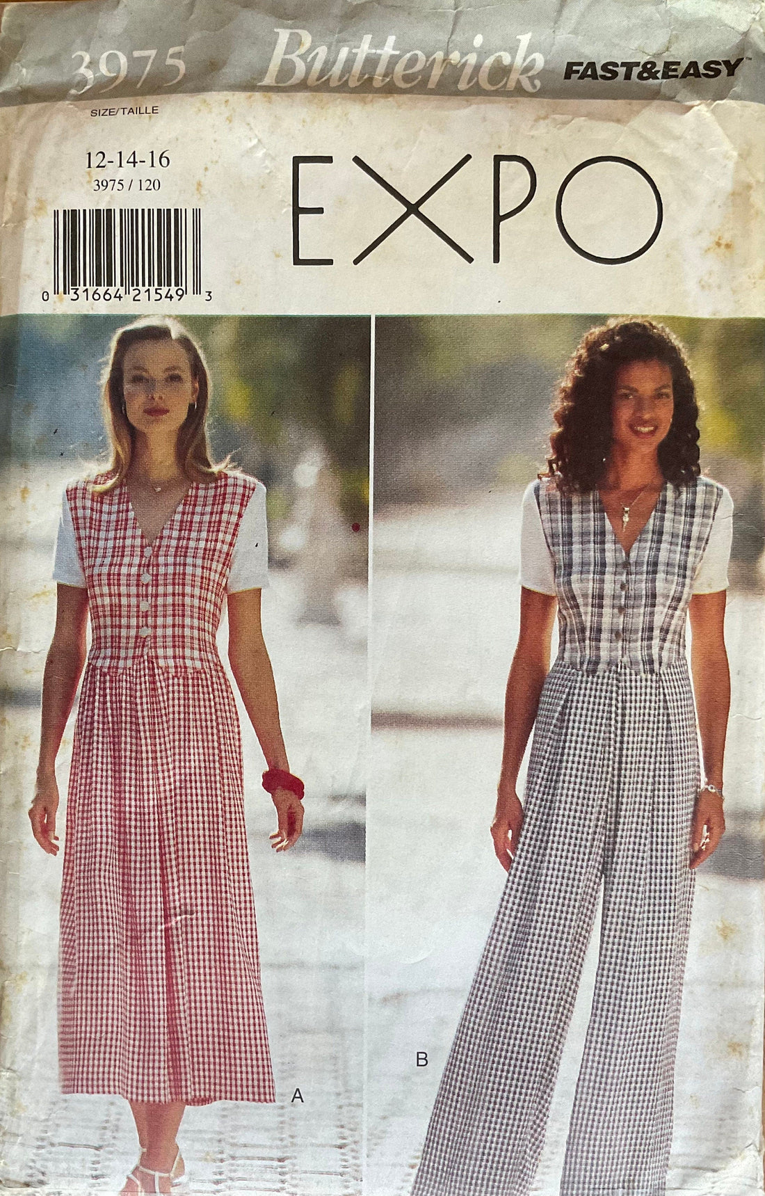 Butterick 3975 Sewing Pattern (Vintage) UNCUT