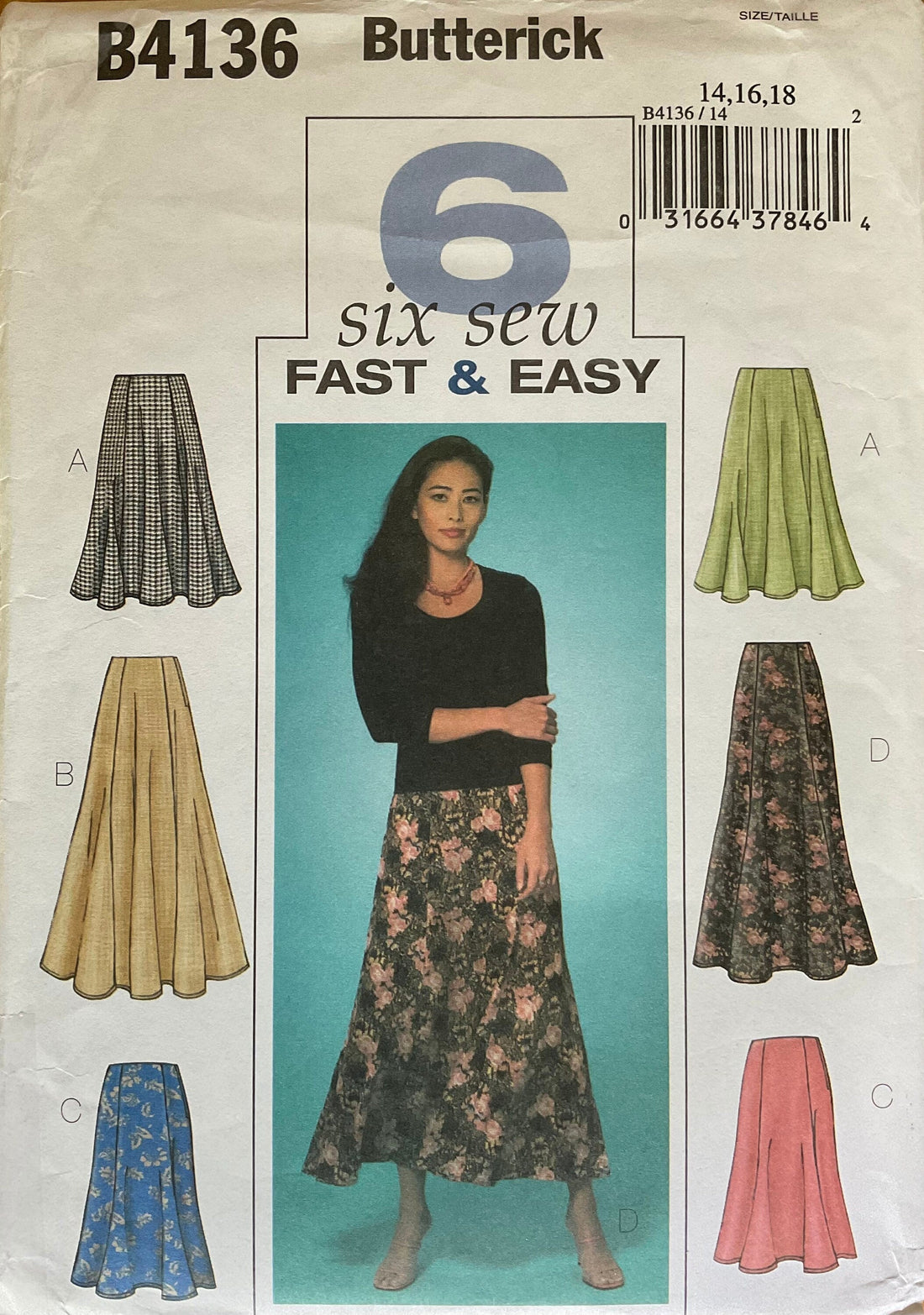 Butterick 4136 Sewing Pattern (Vintage) UNCUT