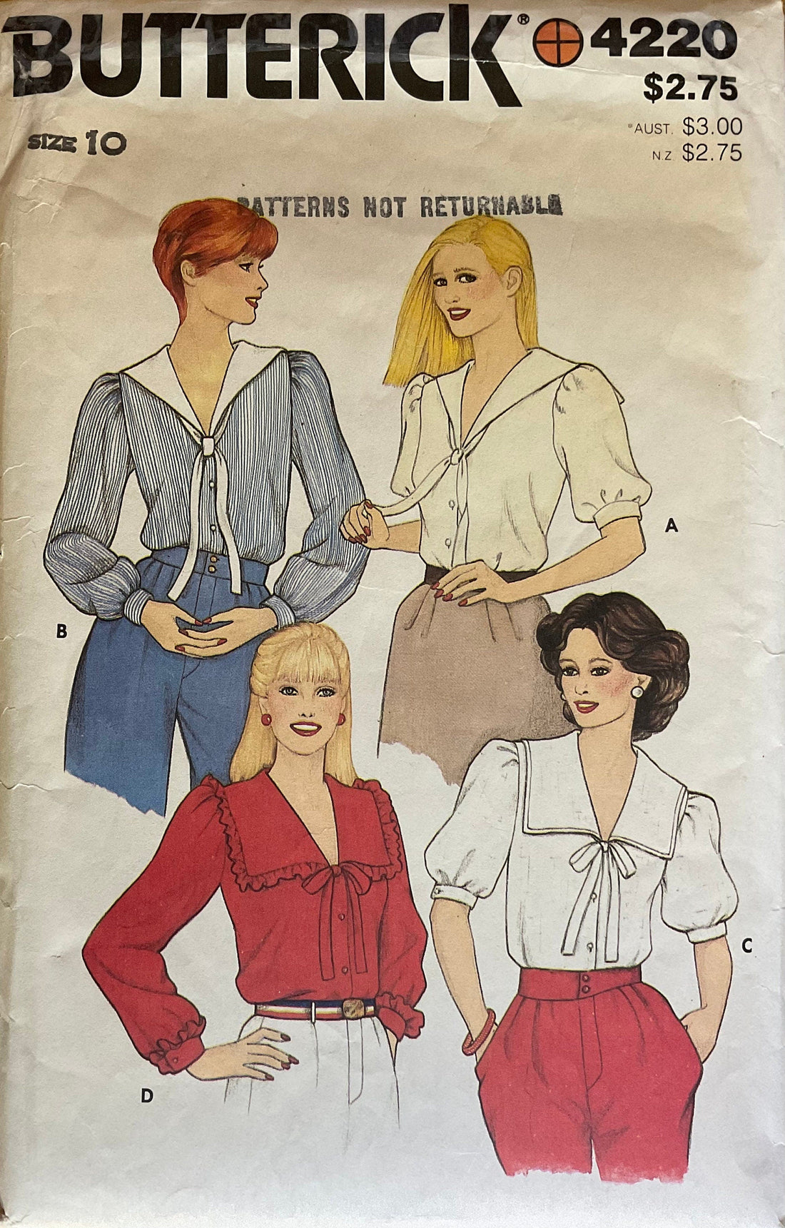 Butterick 4220 Sewing Pattern (Vintage) CUT