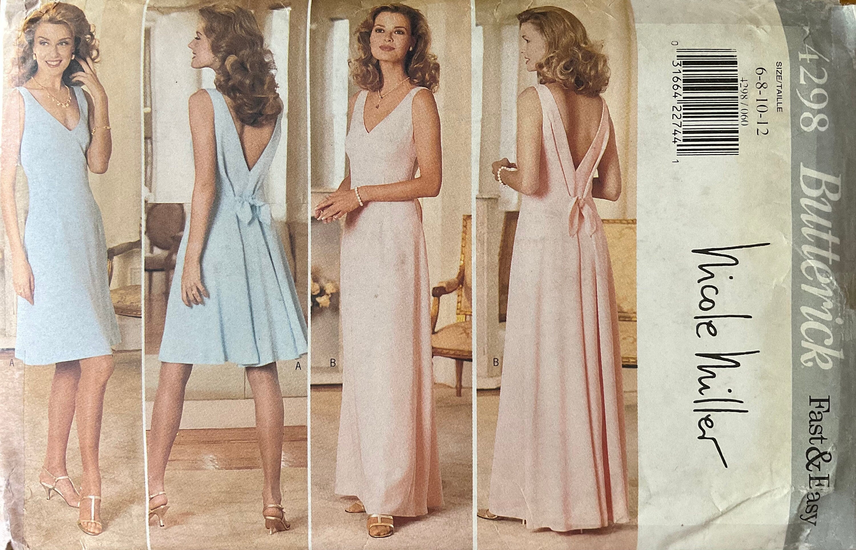 Butterick 4298 Sewing Pattern (Vintage) UNCUT