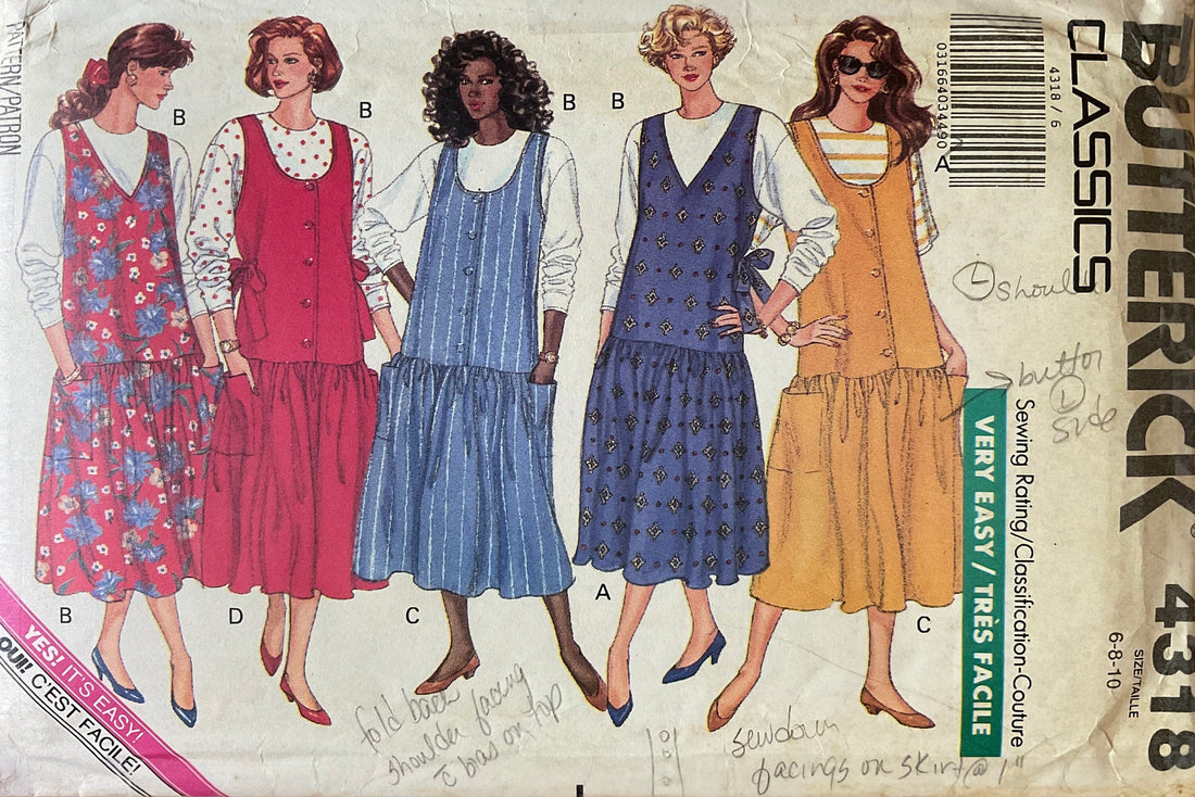 Butterick 4318 Sewing Pattern (Vintage) UNCUT