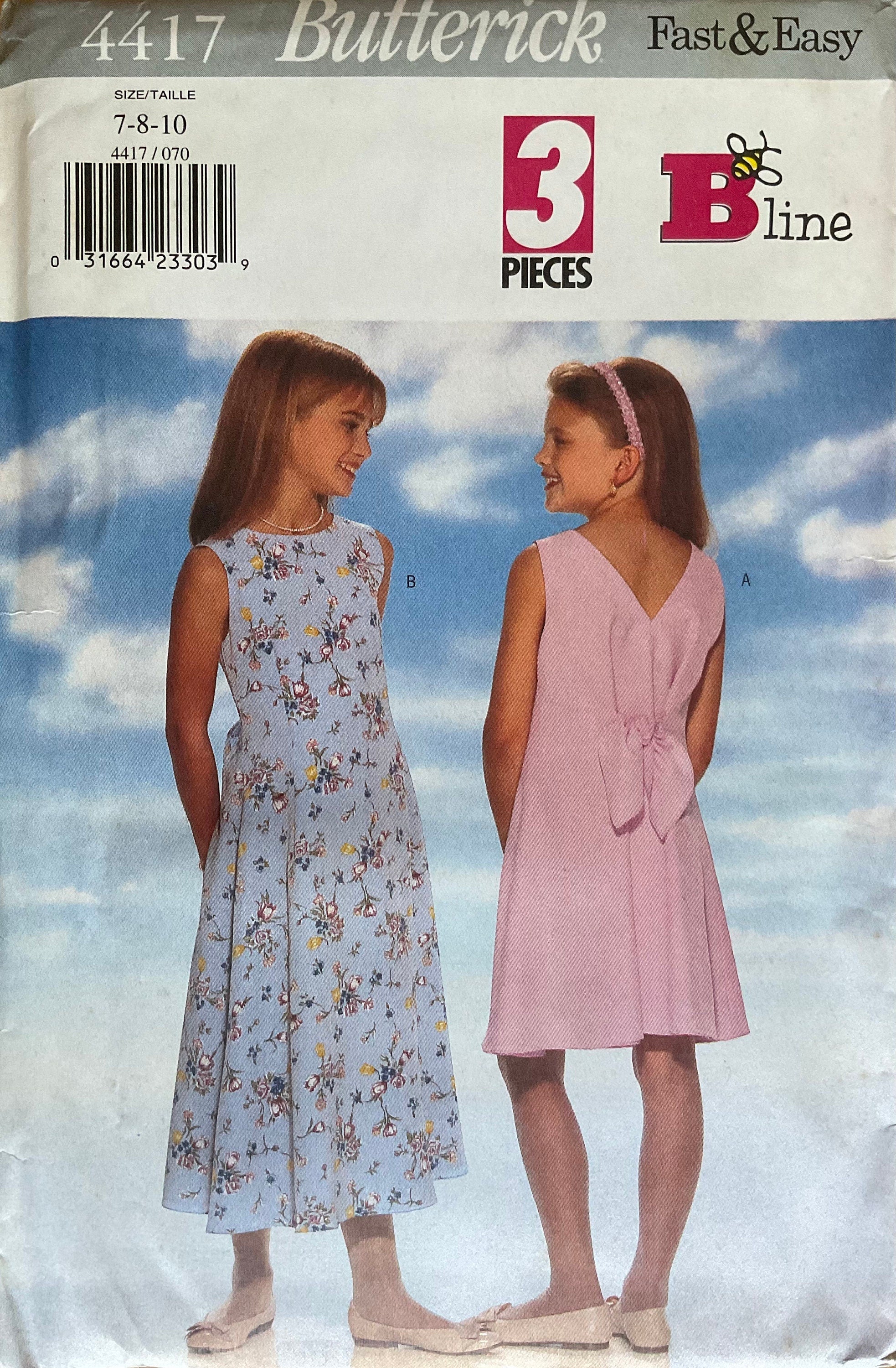 Butterick 4417 Sewing Pattern (Vintage) UNCUT