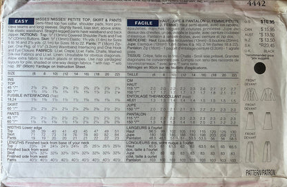 Butterick 4442 Sewing Pattern (Vintage) UNCUT