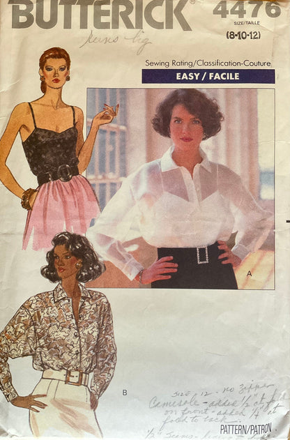 Butterick 4476 Sewing Pattern (Vintage) CUT