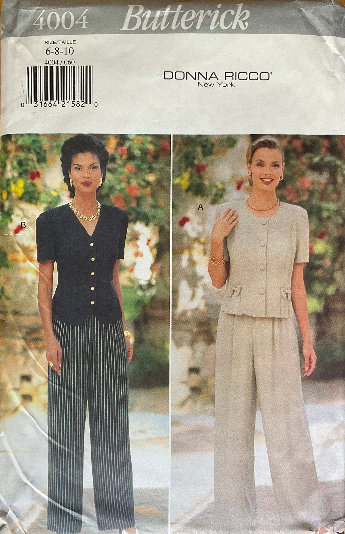 Butterick 4004 Sewing Pattern (Vintage) UNCUT/CUT