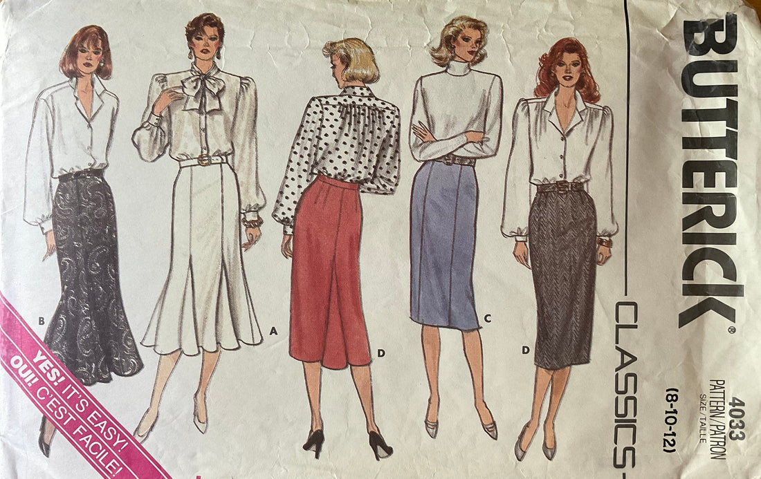 Butterick 4033 Sewing Pattern (Vintage) CUT