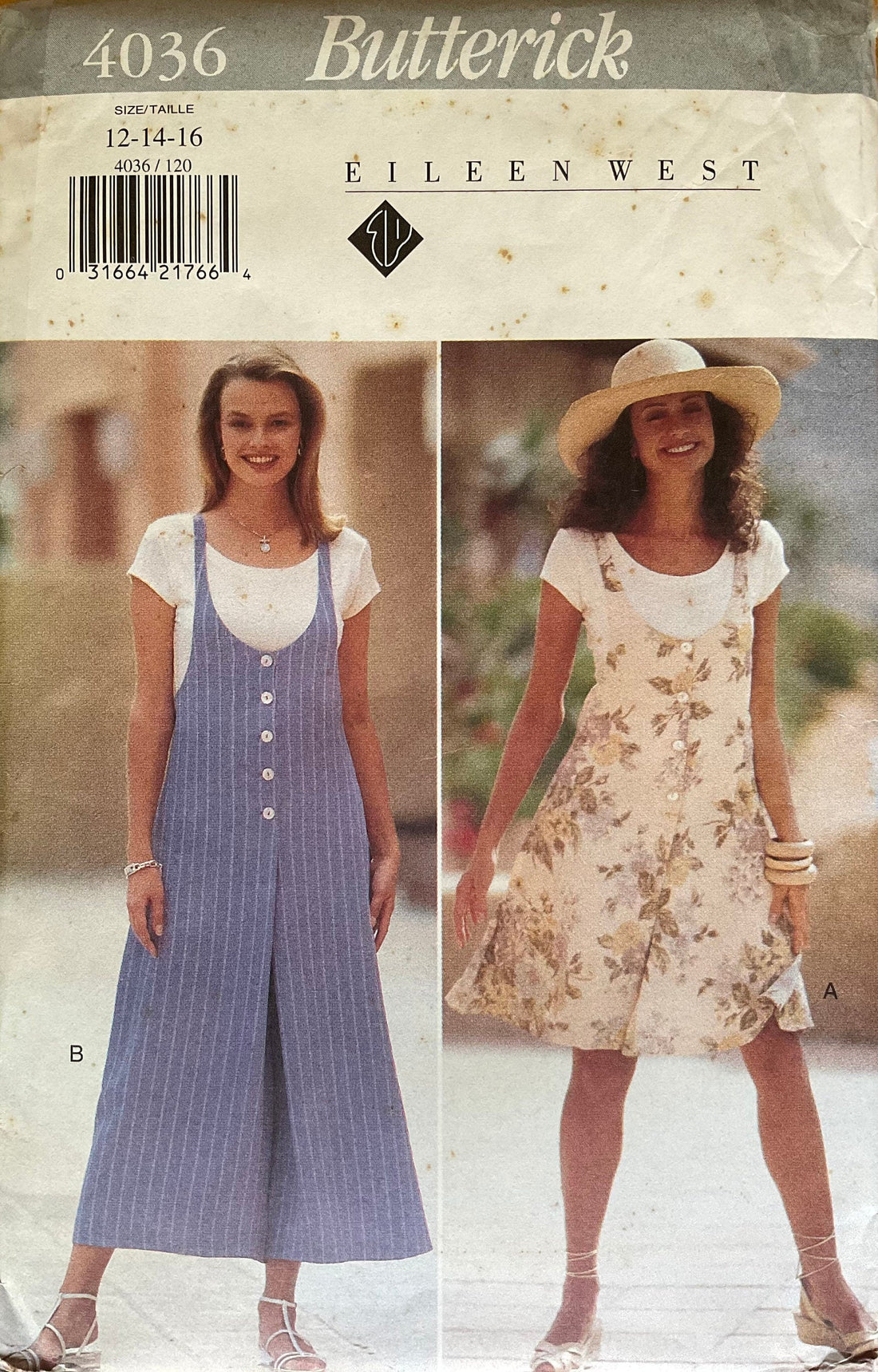 Butterick 4036 Sewing Pattern (Vintage) UNCUT