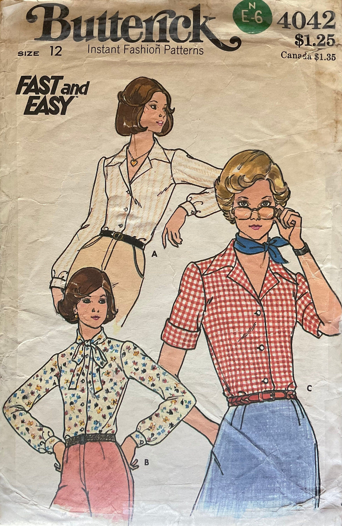 Butterick 4042 Sewing Pattern (Vintage) CUT