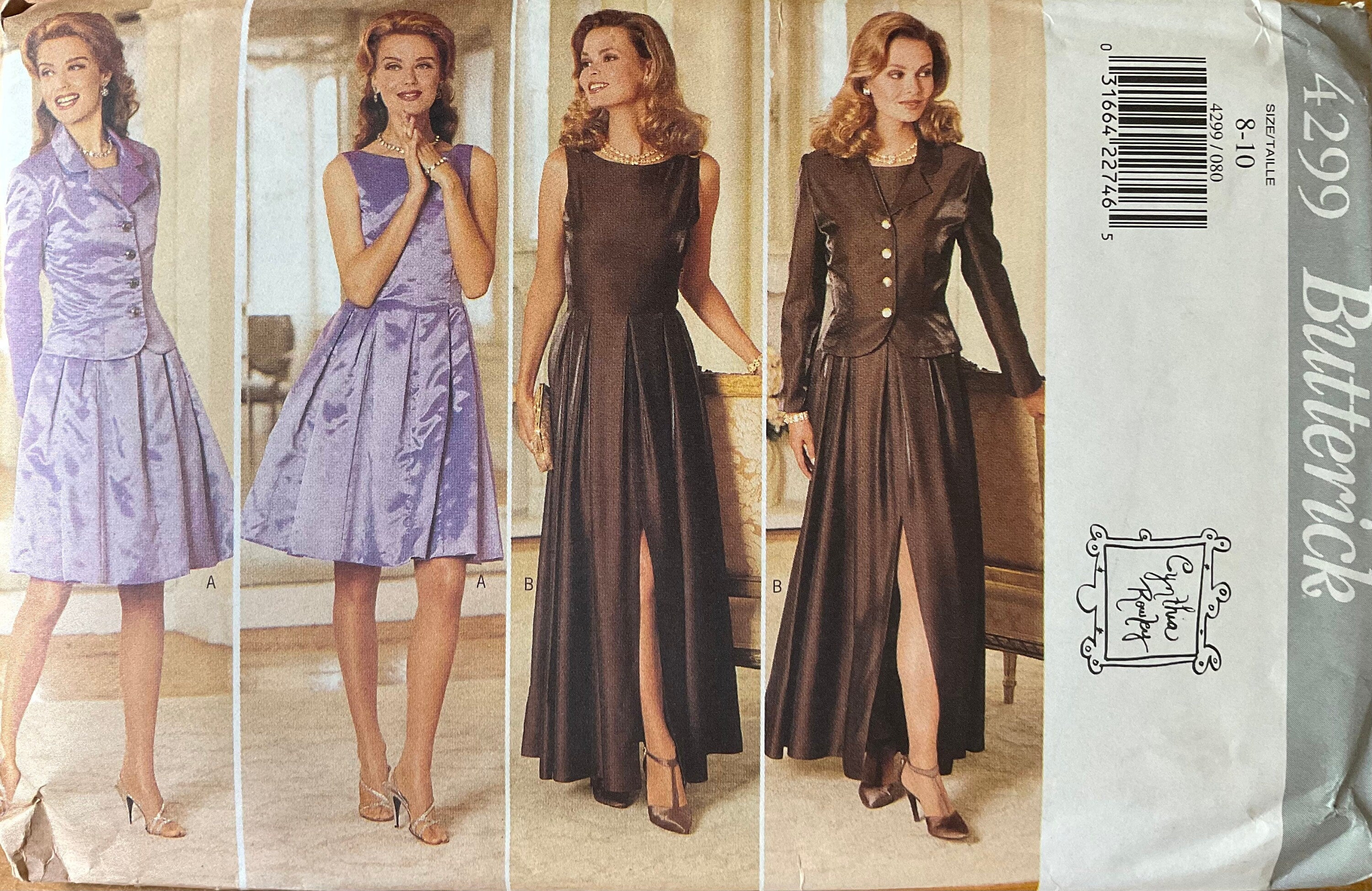 Butterick 4299 Sewing Pattern (Vintage) UNCUT