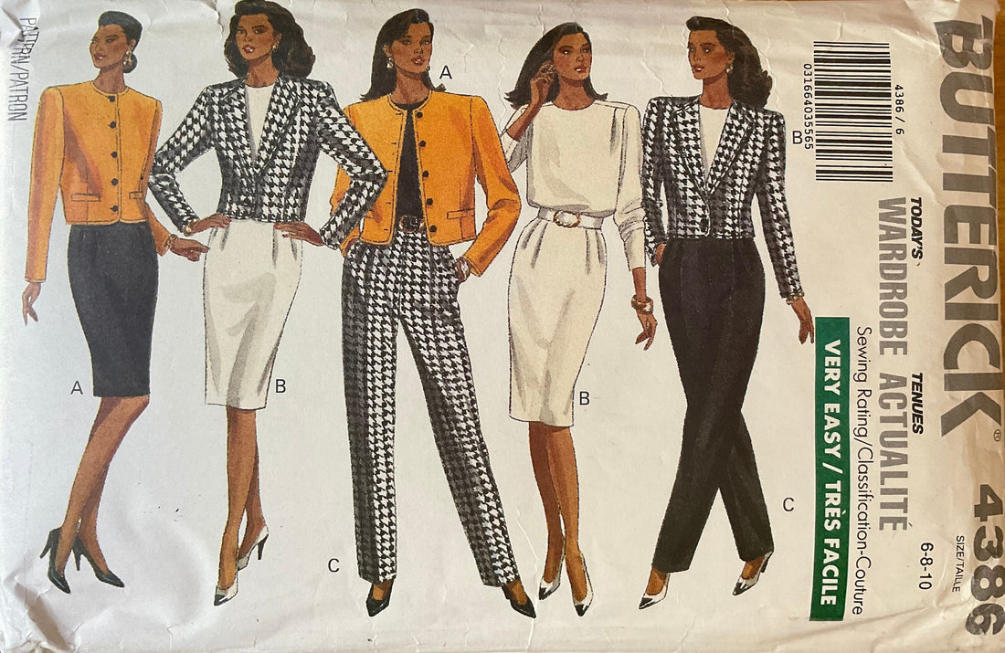 Butterick 4386 Sewing Pattern (Vintage) UNCUT
