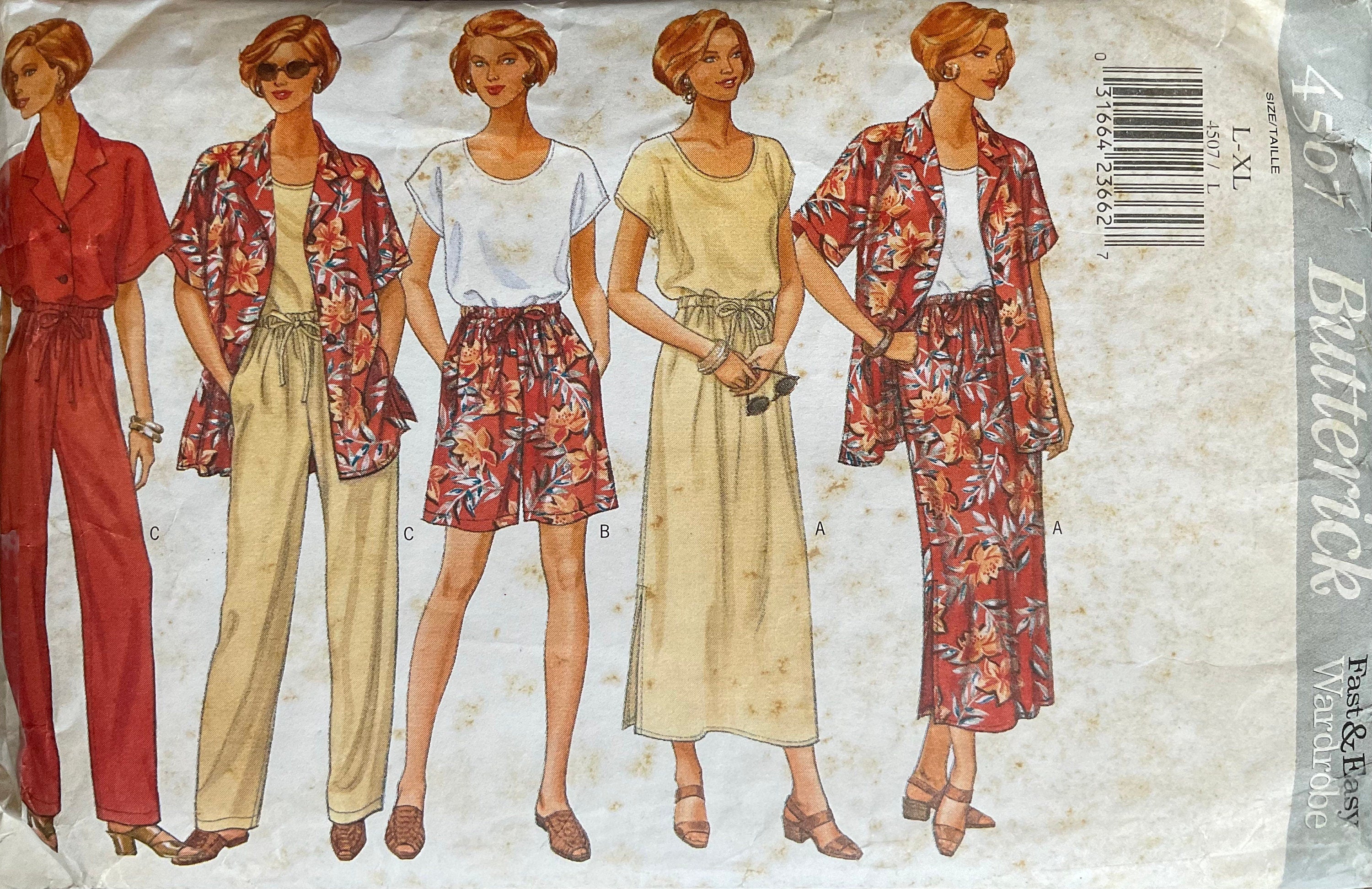 Butterick 4507 Sewing Pattern (Vintage) CUT