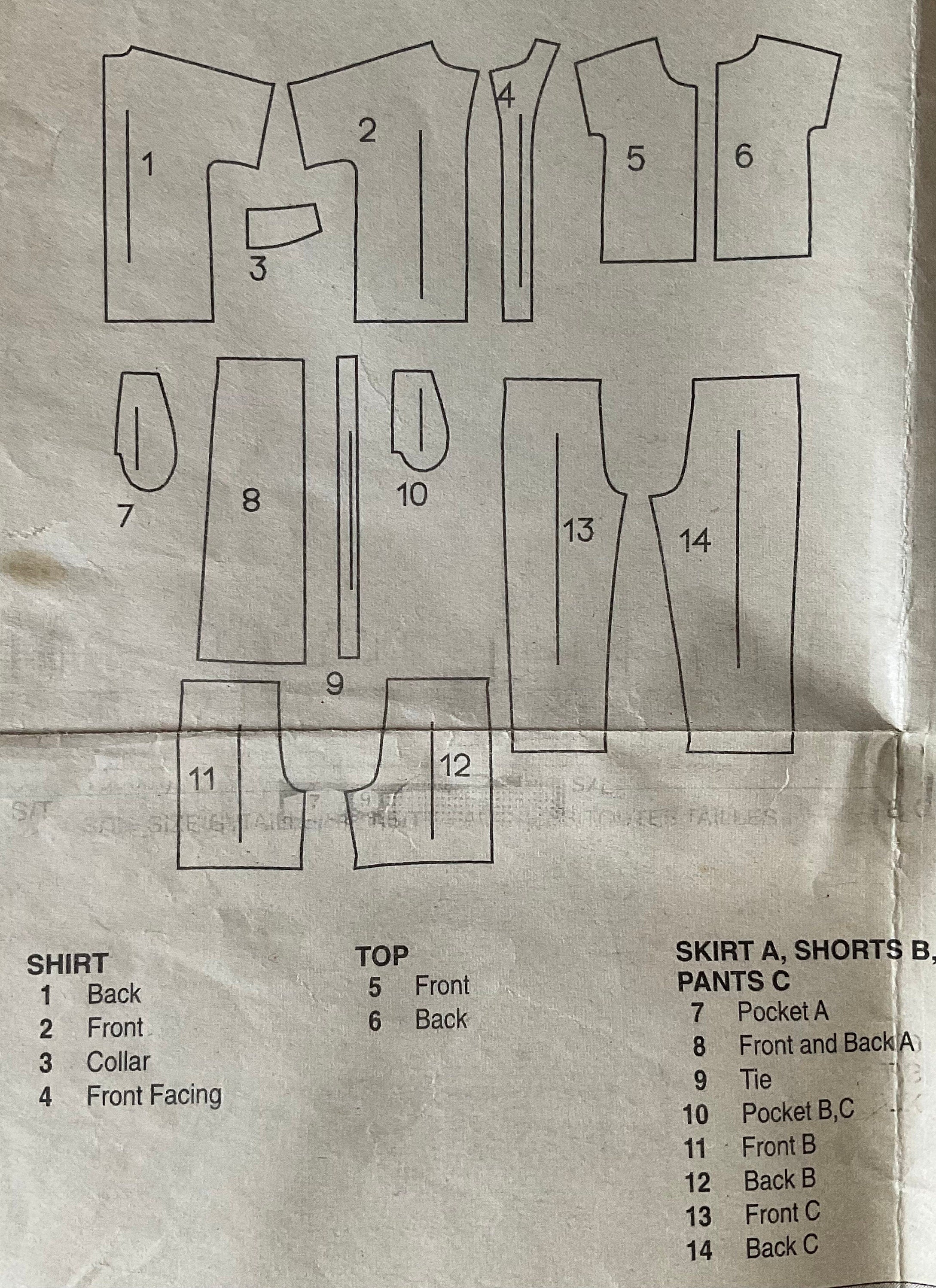 Butterick 4507 Sewing Pattern (Vintage) CUT