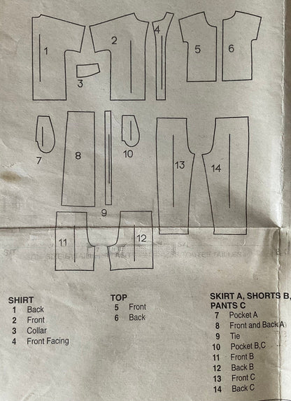 Butterick 4507 Sewing Pattern (Vintage) CUT