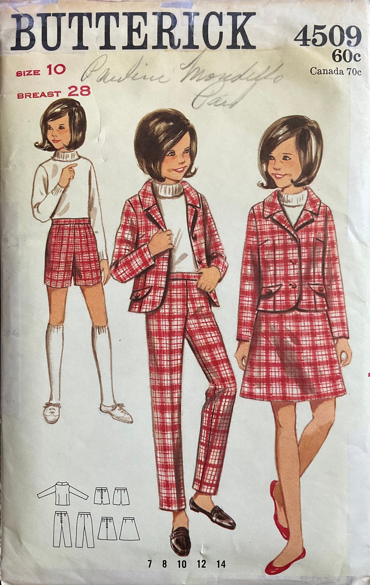 Butterick 4509 Sewing Pattern (Vintage) CUT