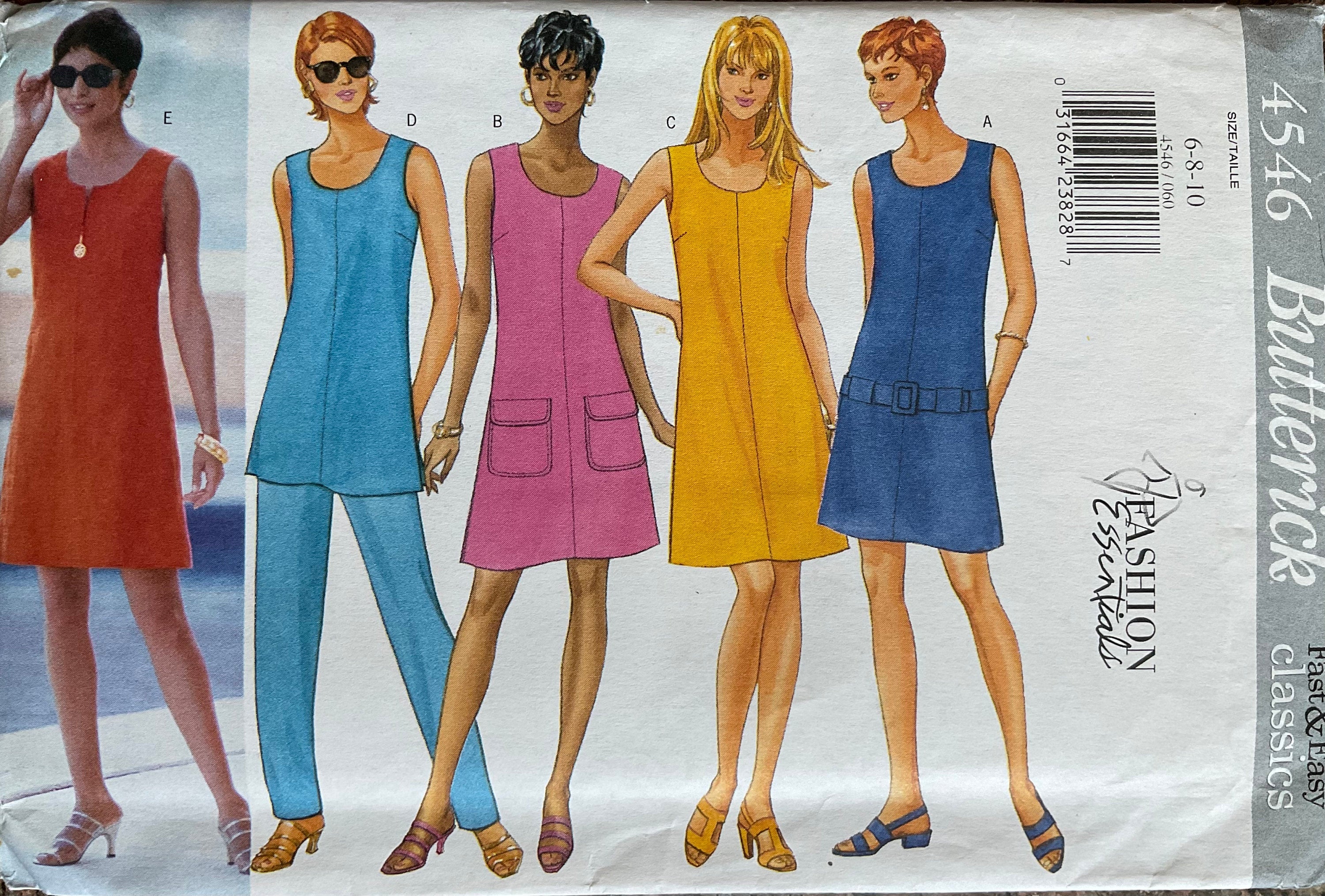 Butterick 4546 Sewing Pattern (Vintage) UNCUT