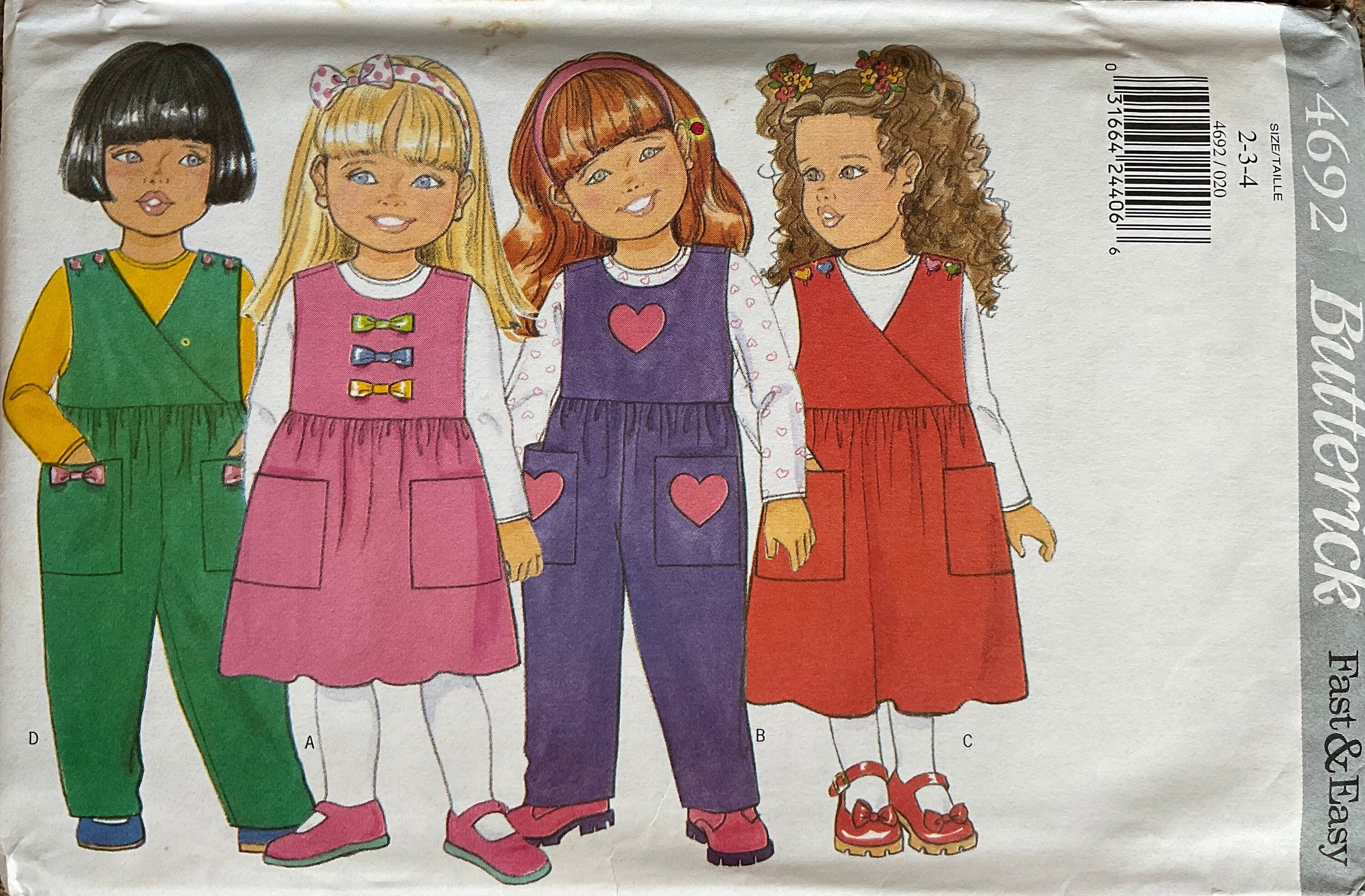 Butterick 4692 Sewing Pattern (Vintage) UNCUT